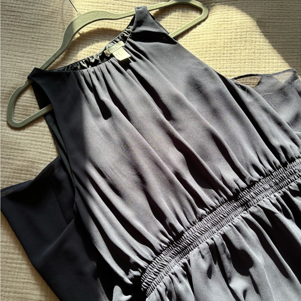 H&M Elegant Navy Blue Sleeveless Midi Dress